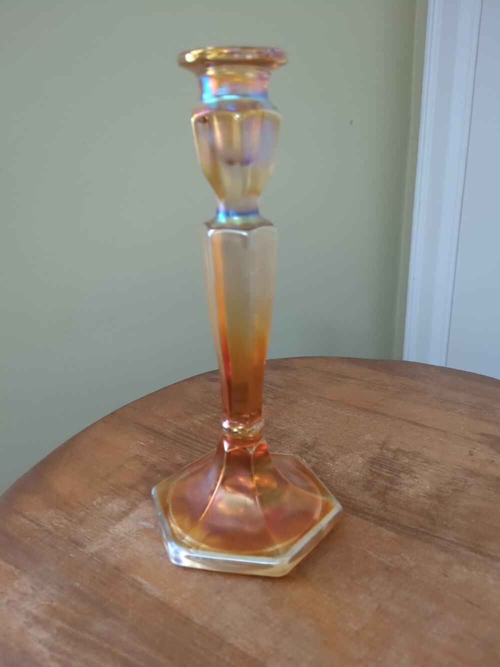 Northwood Carnival Glass No 695 10 1/4" Single Candleholder